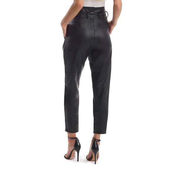 NEW COMMANDO faux leather paperbag pant in black - Picture 2 of 2